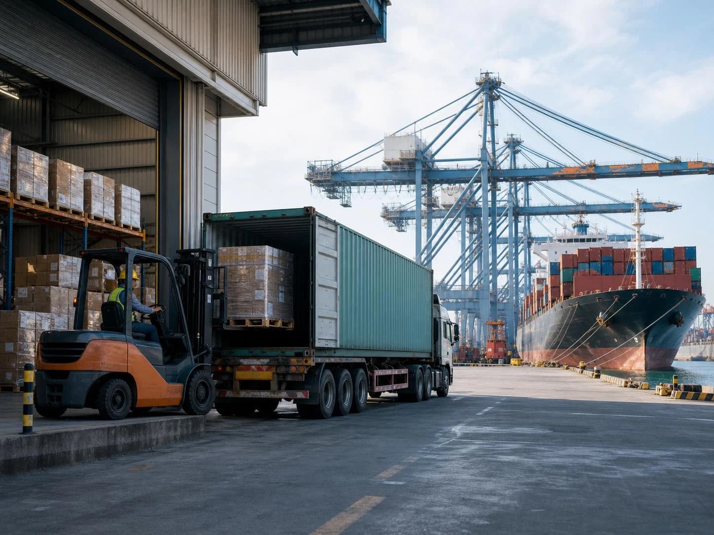Factory-to-port logistics proximity visual