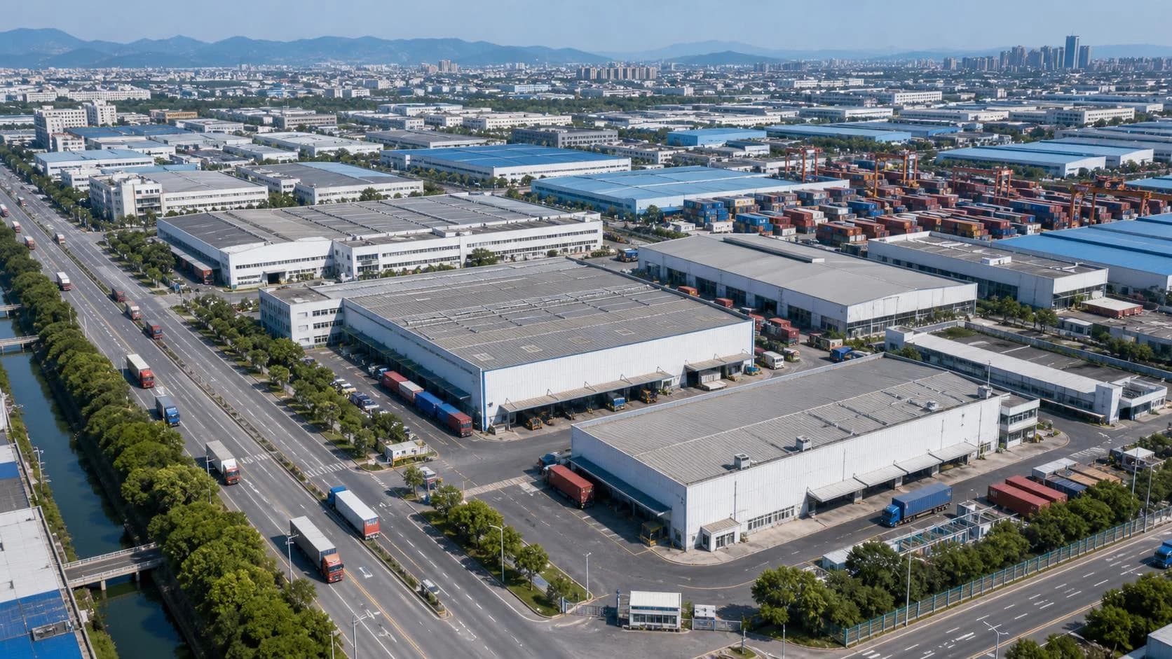 Shenzhen industrial cluster aerial visual