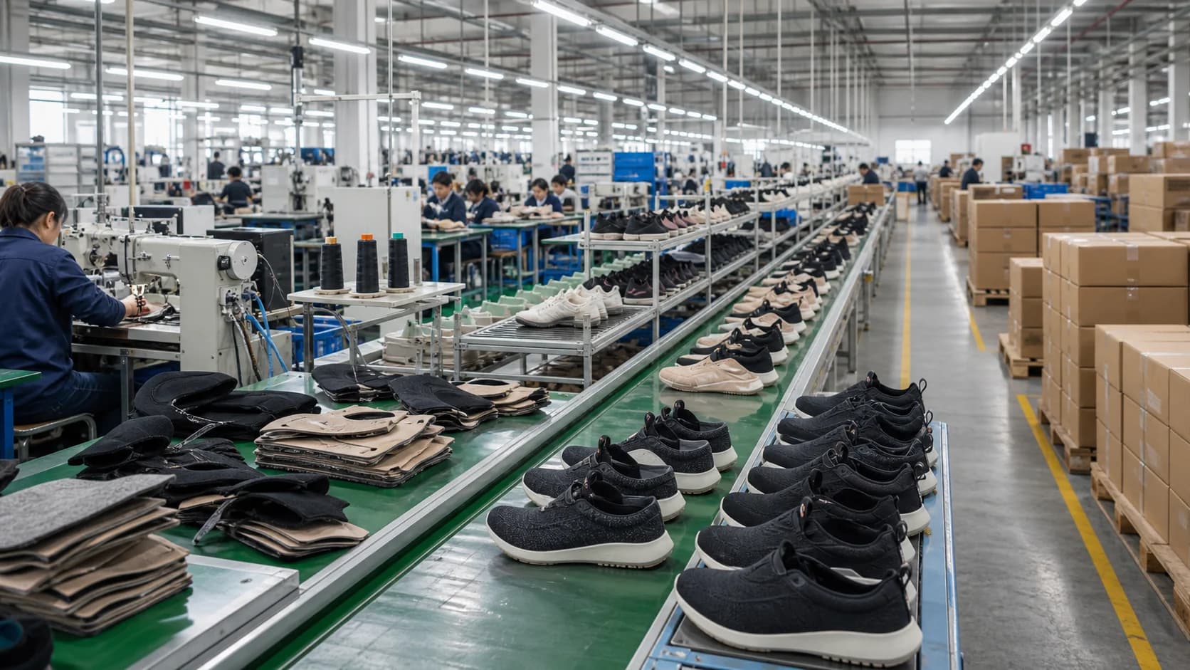 Wenzhou Shoes industrial cluster background